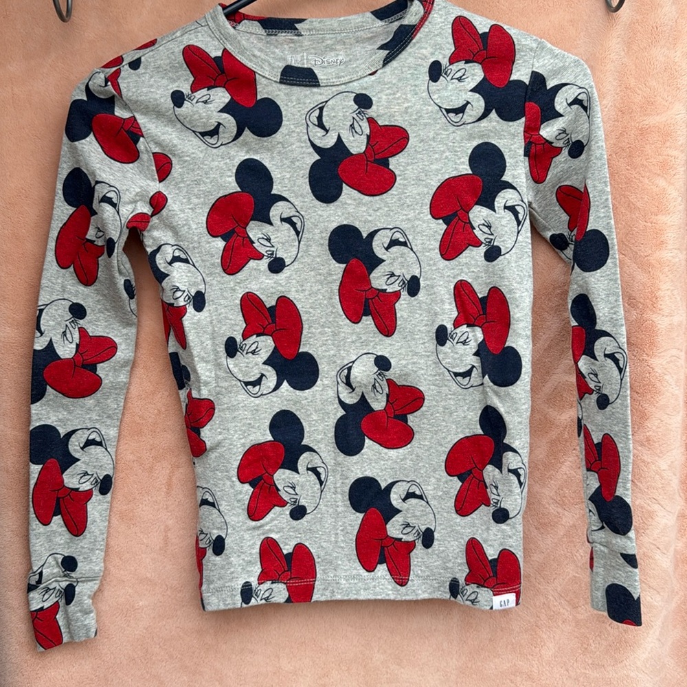 Minnie Mouse Pajama Top Girls Size 12 (washed never worn)